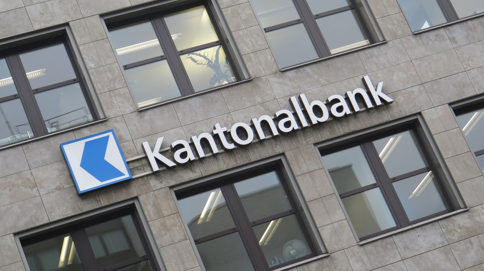 Schriftzug an Gebäude: Kantonalbank