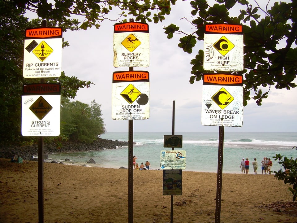 Schilder in Hawaii
