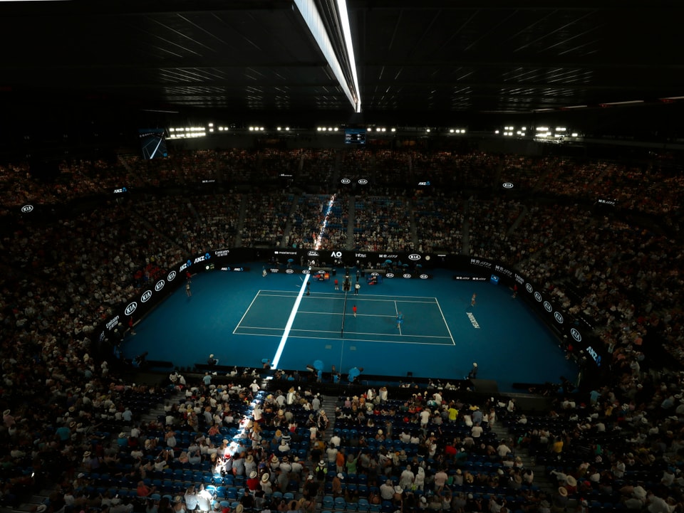 An den Australian Open gibt es drei Courts mit schliessbaren Dächern.