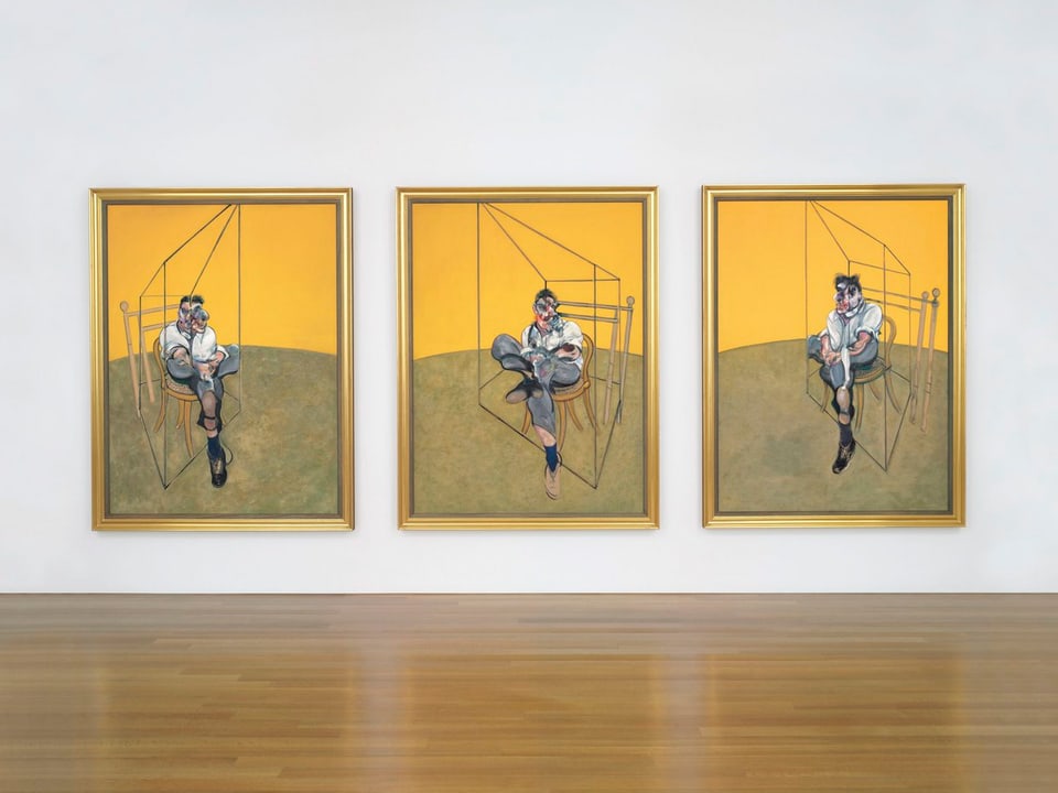 Three Studies of Lucian Freud (Triptychon) von Francis Bacon