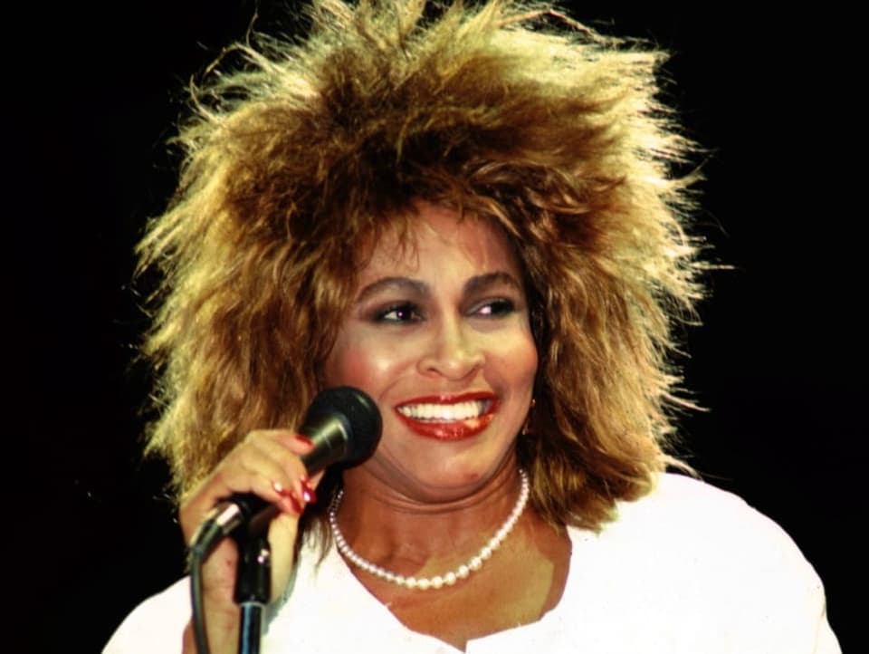 Nahaufnahme von Tina Turner auf der Bühne