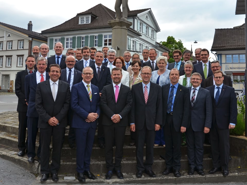 Die kantonalen Finanzdirektoren, dere Präsident Peter Hegglin ist, treffen sich regelmässig. Hier in Appenzell. 