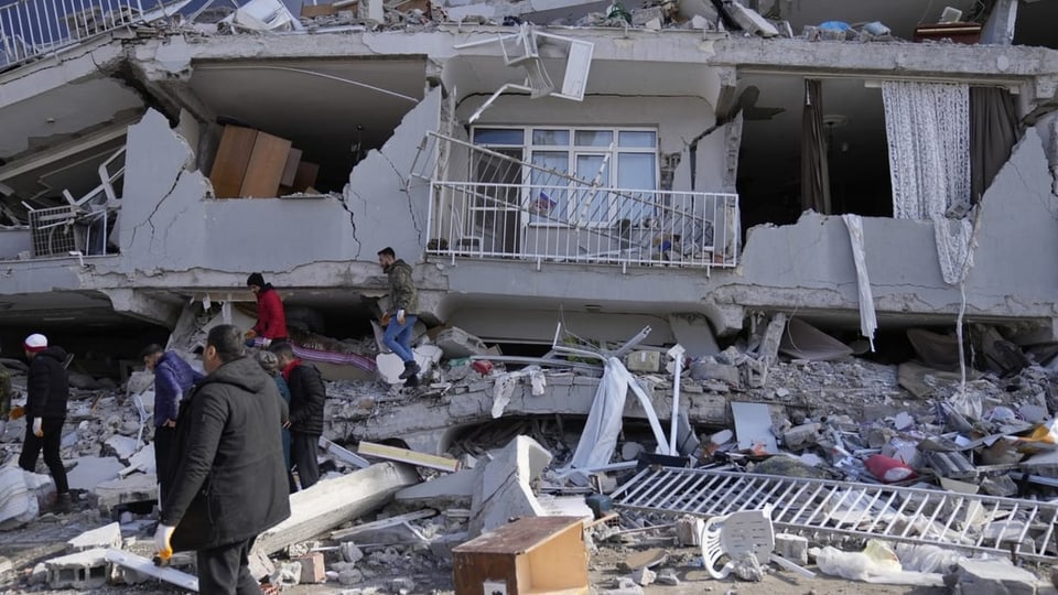Die Zerstörung in Iskenderun, im Süden der Türkei, ist gross. Aufnahme vom 7. Februar 2023. 