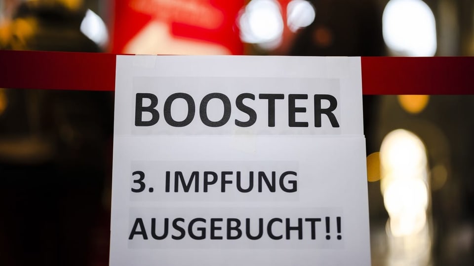 Booster ausgebucht Schild