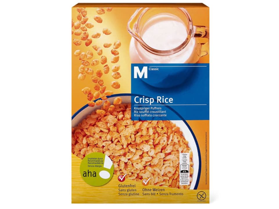 Kartonverpackung Crisp Rice.
