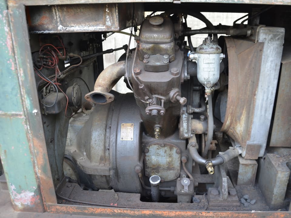 Der Motor der 54er «O&K» hat zwei Zylinder und 40 PS