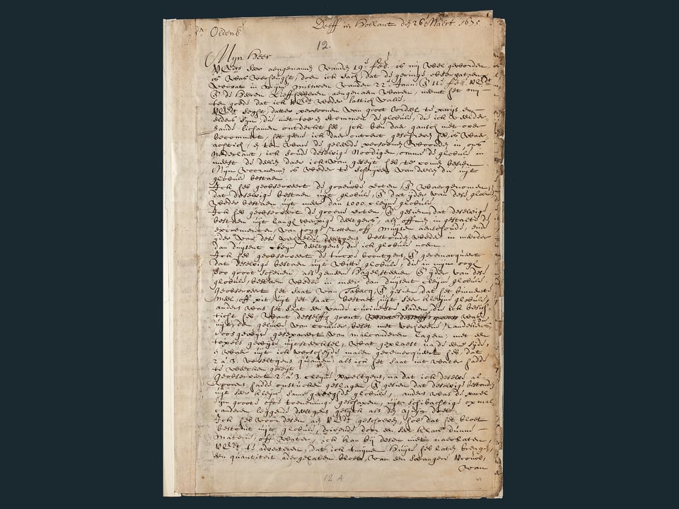 Antoni van Leeuwenhoek beginnt Anfang der 1670- Jahre eine ausgedehnte Korrespondenz mit der Royal Society.
