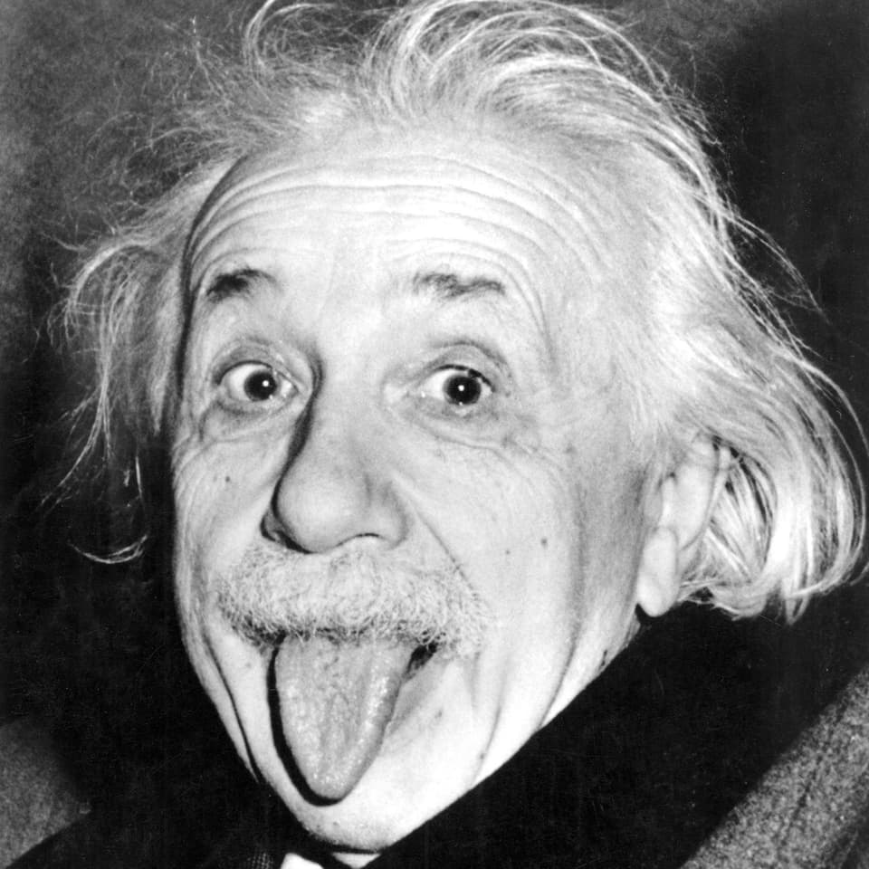 Einstein streckt Zunge raus