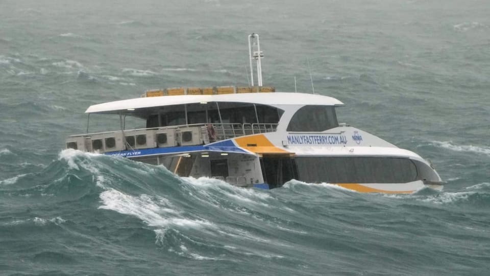 Boat in heavy seas