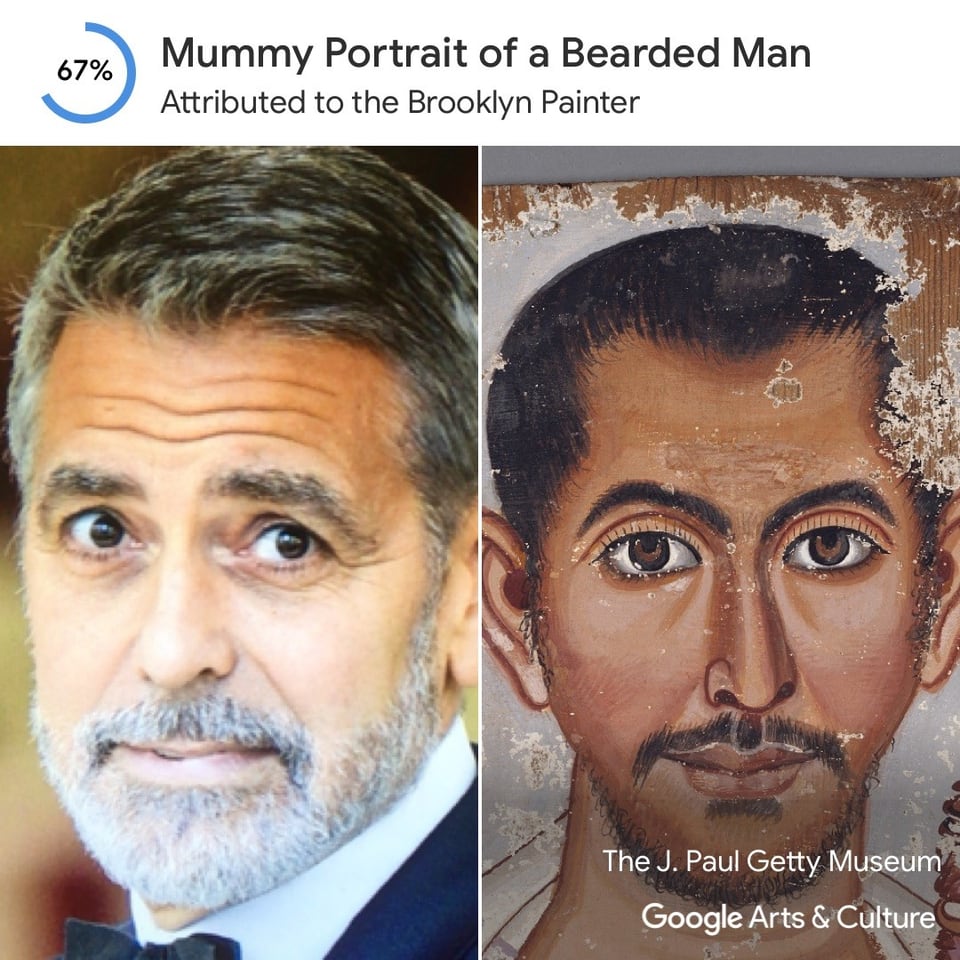 Ein Google Art Selfie mit George Clooney