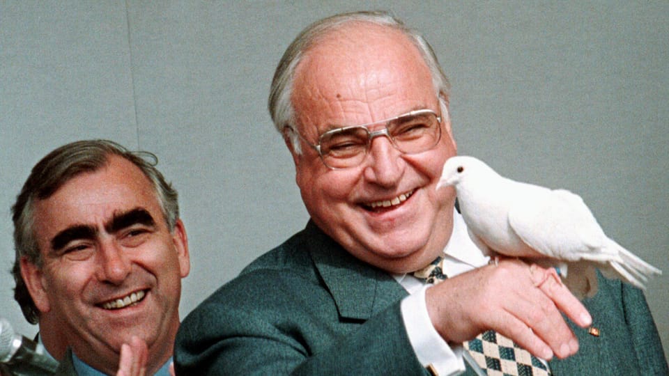 Theo Waigel (links) mit Helmut Kohl