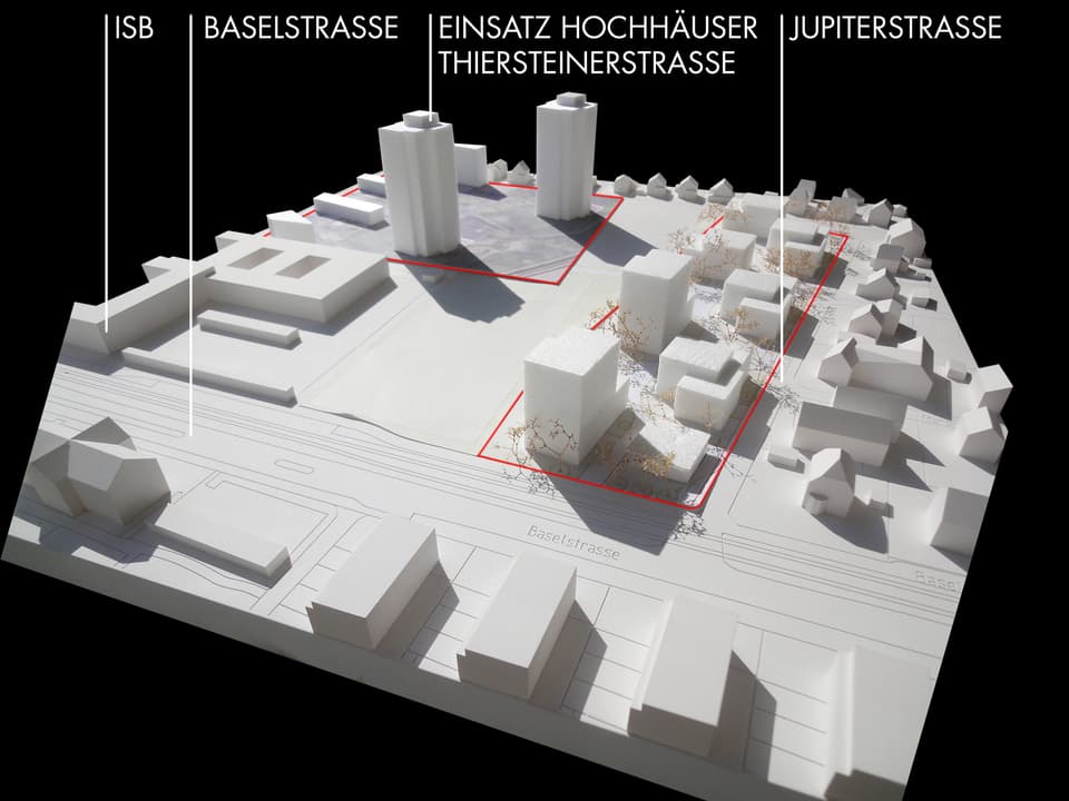 Modell der geplanten Wohnüberbauung