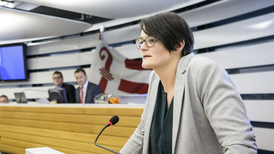 Anne Froidevaux im Kantonsparlament des Jura