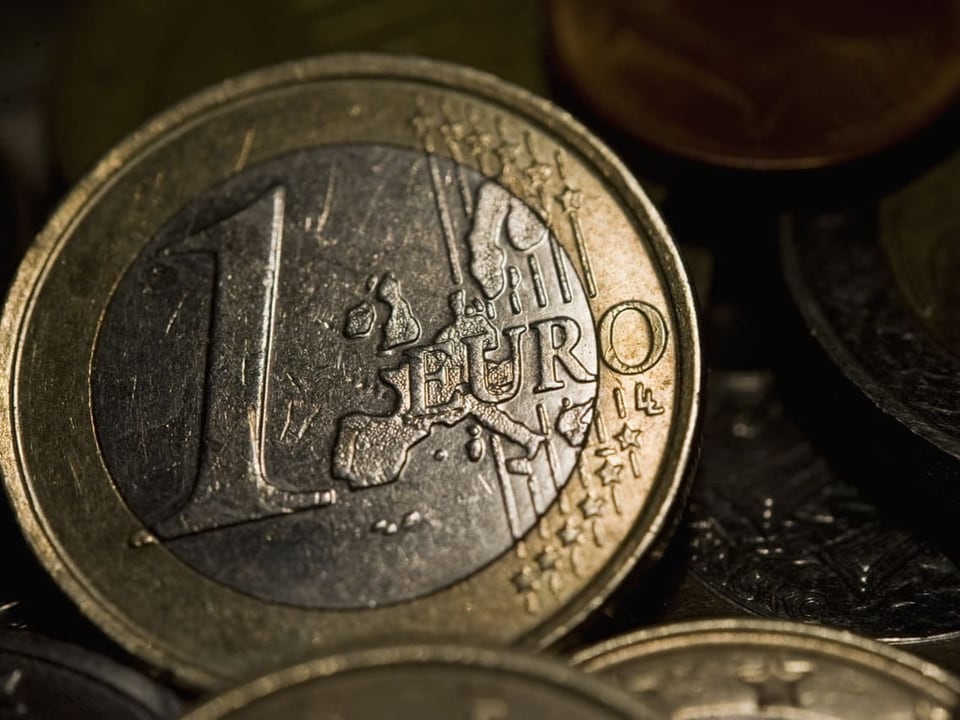 Eine Ein-Euro-Münze.