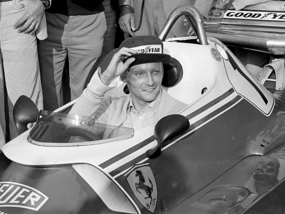 Niki Lauda im Ferrari-Cockpit
