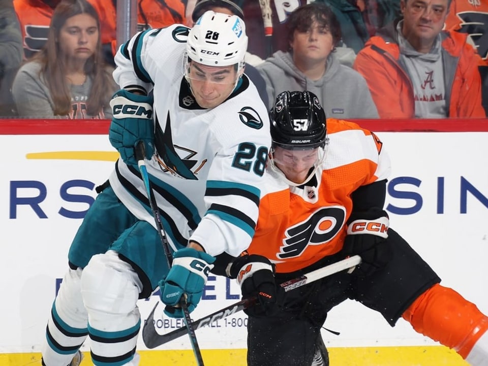 Schoss so oft aufs Tor wie sonst keiner aus seinem Team Timo Meier im Spiel gegen die Flyers.