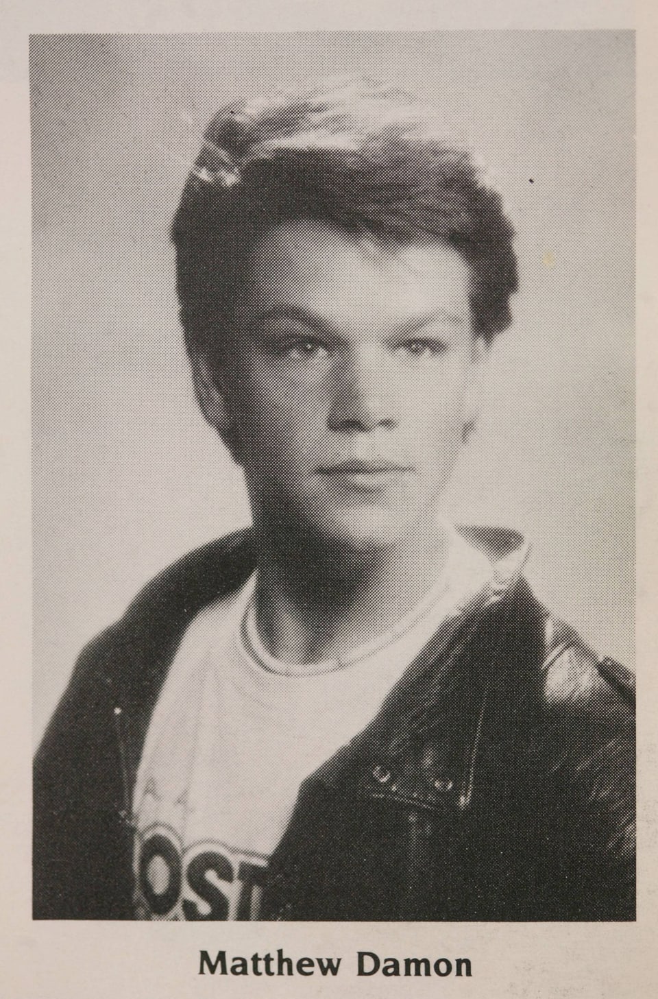 Black and white photo of a young white man with dark hair.