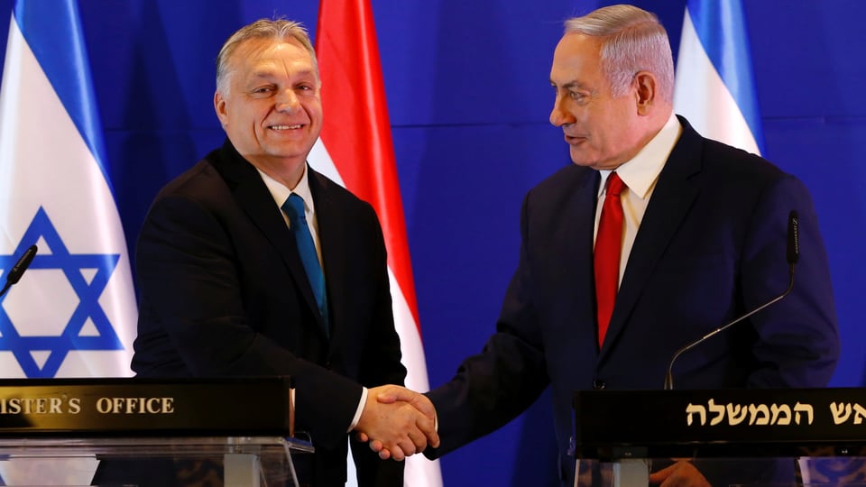 Orban 2019 zu Besuch bei Netanjahu in Jerusalem