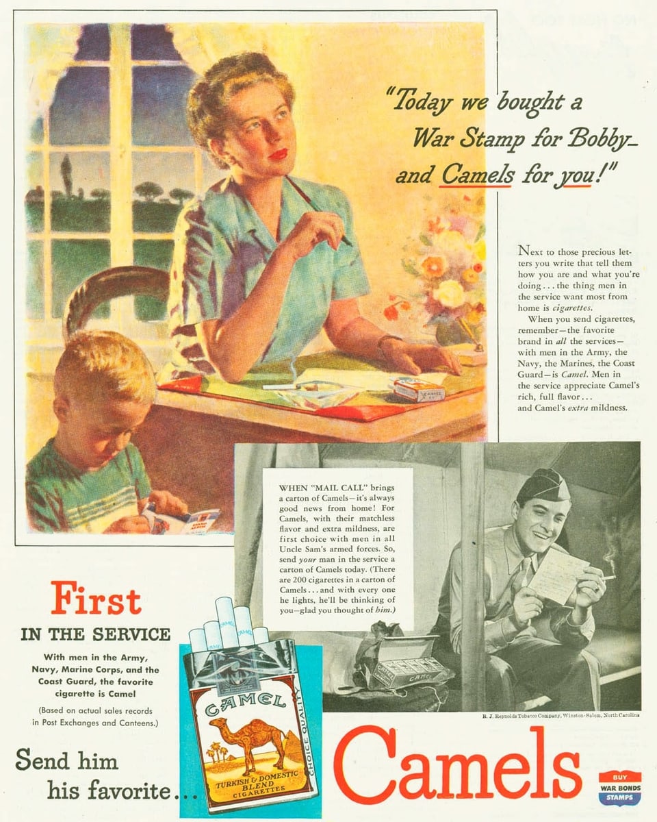 Tabakwerbung während dem Zweiten Weltkrieg