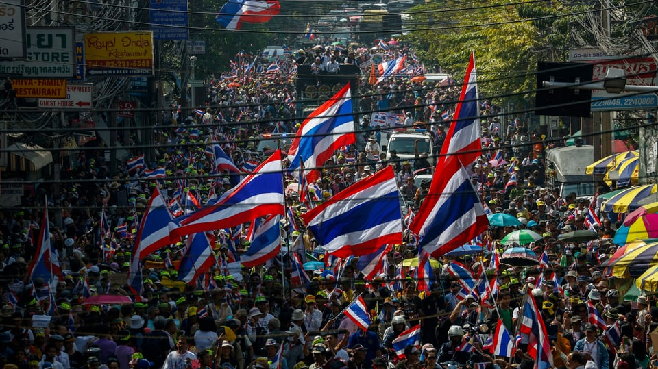 Demonstranten in Bangkok
