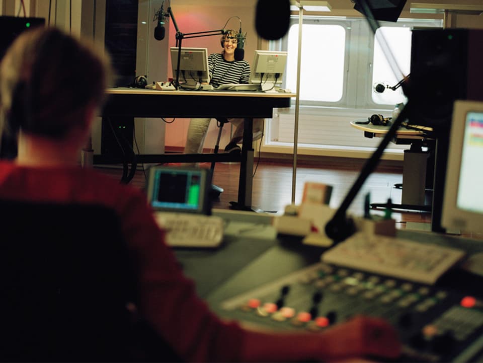 Tonregie im Radiostudio.