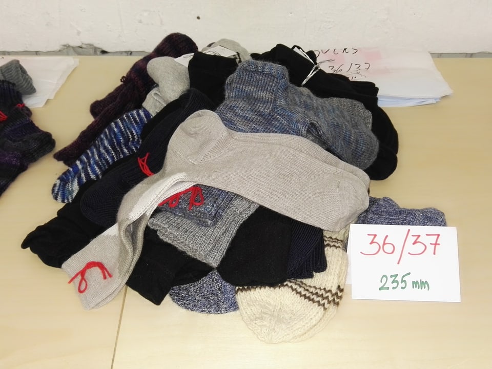 Socken auf einem Haufen 