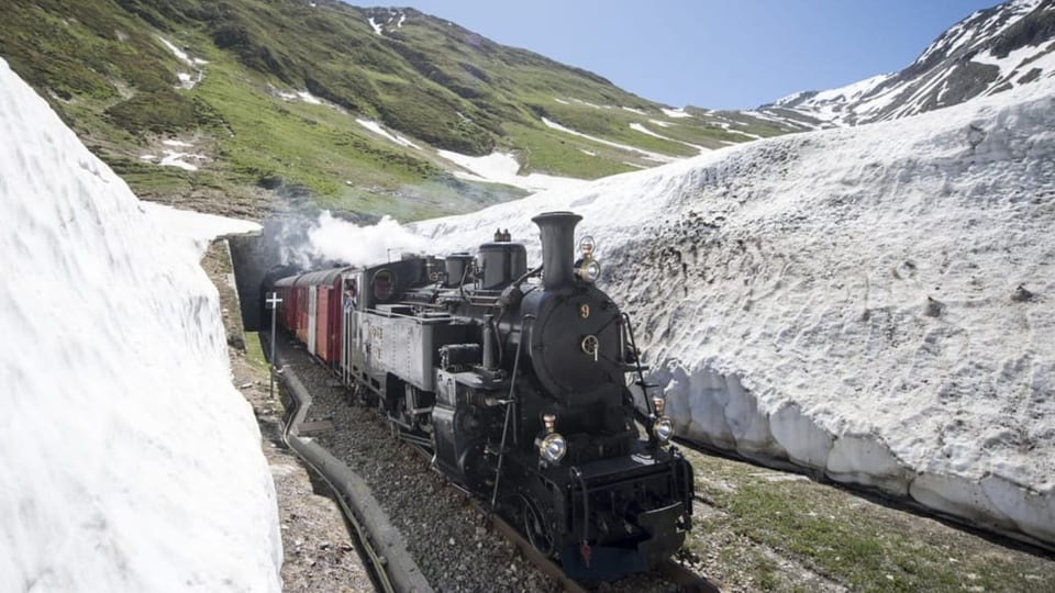 Dampfbahn im Winter