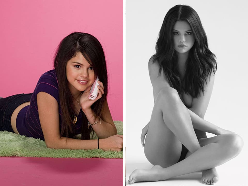 2002 stand Selena Gomez bereits für «Barney und seine Freunde» vor der Kamera (ja, das ist die Serie mit dem Lila Dinosaurier). Ihren Durchbruch feierte sie gleich durch mehrere Disney-Filme, Serien (u.a. Gastauftritte in «Hannah Montana»). 2016: Auf ihrem neusten Album liess sie sich komplett nackt ablichten...nicht ganz so «Disney-freundlich».