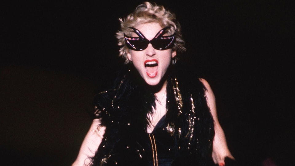 Madonna in den 1980er Jahren auf der Bühne