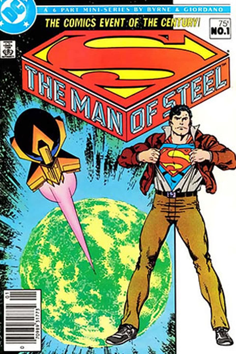 Cover eines Comics mit Superman. 