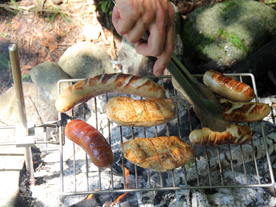 Fleich auf dem Grill, gebraten.