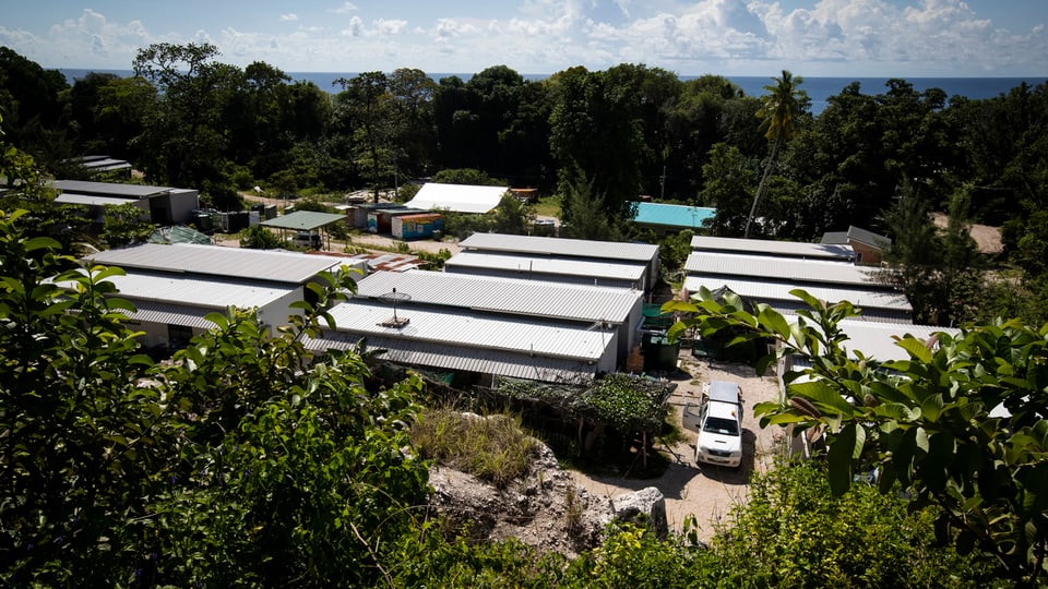 Blick über Camp in Nauru.