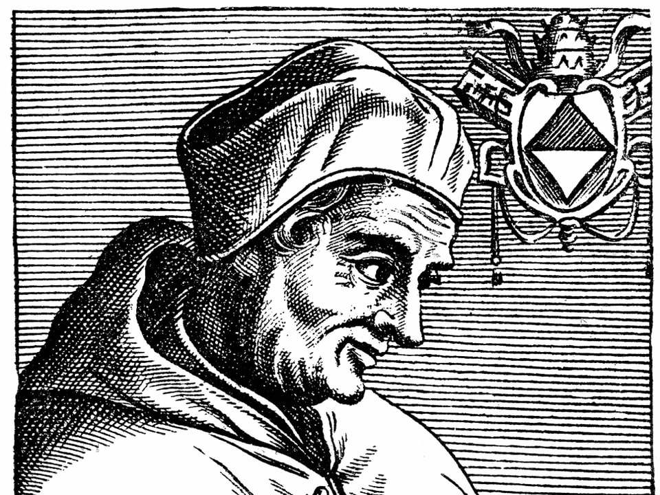 Eine historisches Abbild Gregor XII aus den Jahren zwischen 1409 und 1415