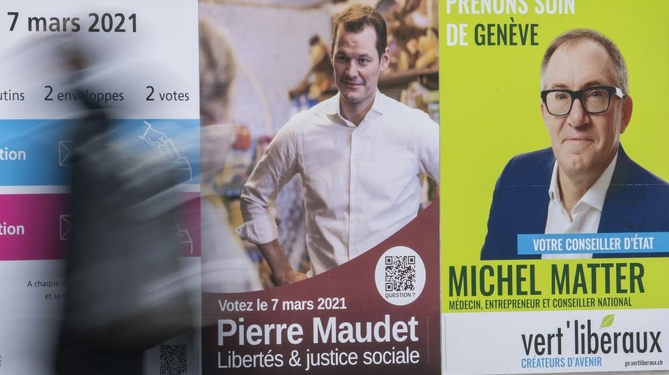 Pierre Maudet auf Wahlplakat