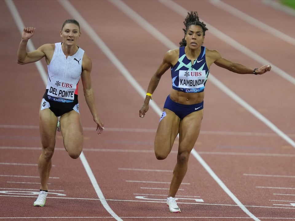 Ajla Del Ponte und Mujinga Kambundji am Weltklasse Zürich in diesem Jahr.