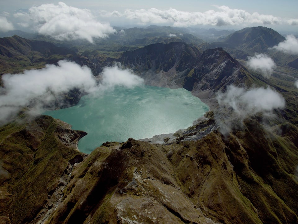 Der Vulkan Pinatubo aus der Vogelperspektive