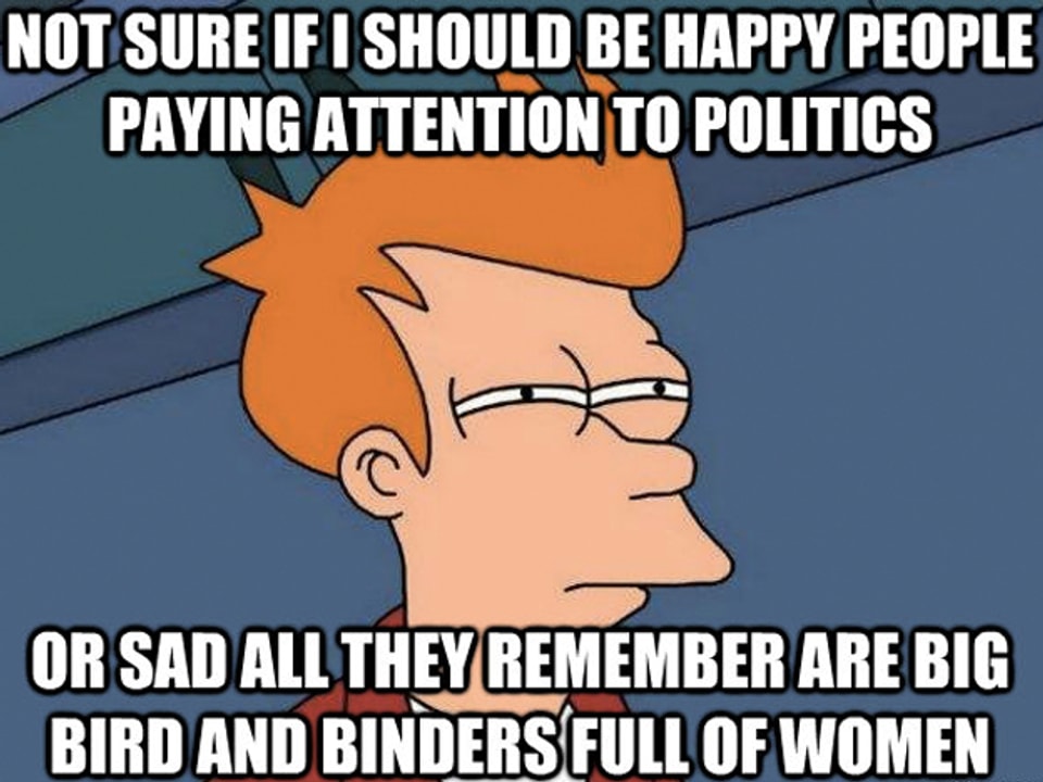 Dieses Image Macro zeigt eine nachdenkliche Comicfigur der Serie «Futurama».