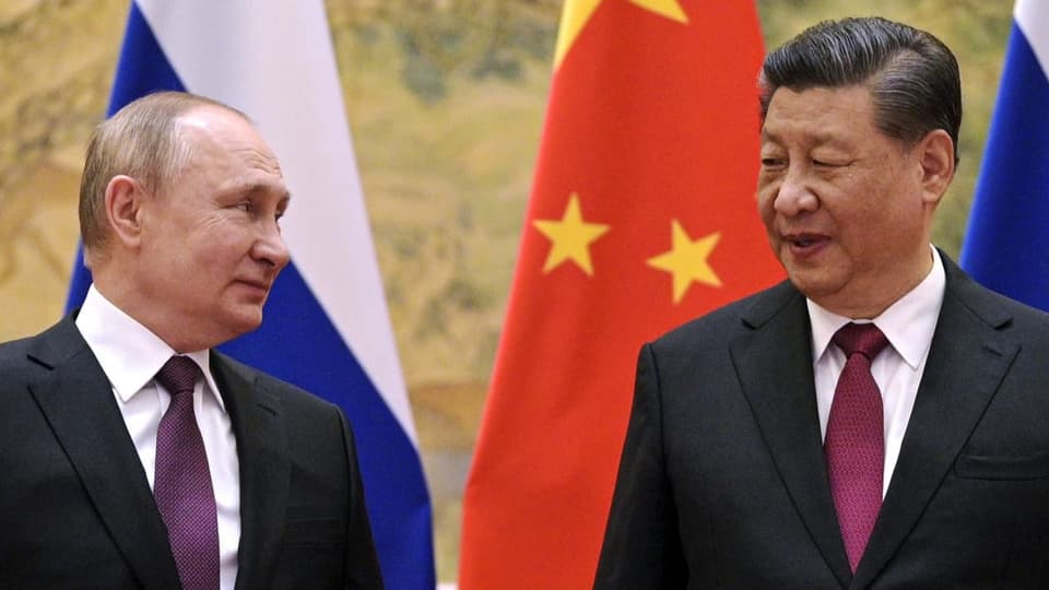 Der russische Machthaber Putin bei seinem Besuch bei Xi Jinping in Peking am 4. Februar 2022.