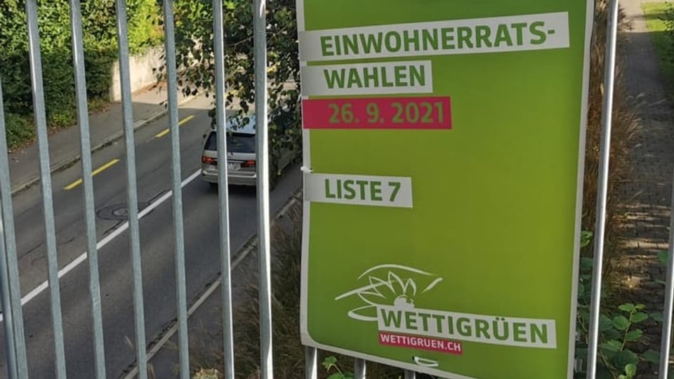 Wahlplakat der Grünen Wettingen.