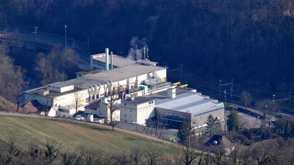 Papierfabrik von oben