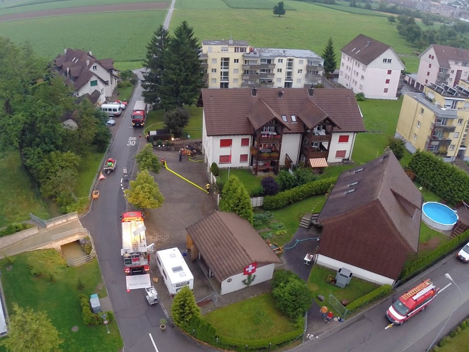 Feuerwehr im Einsatz.