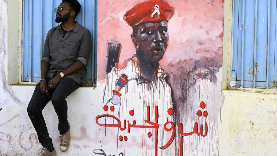 Wandmalerei im Sudan.