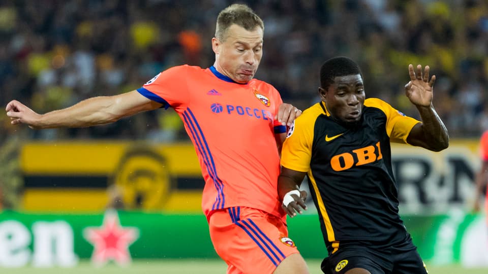 YB-Stürmer Roger Assalé im Europa-League-Spiel gegen Moskau. 