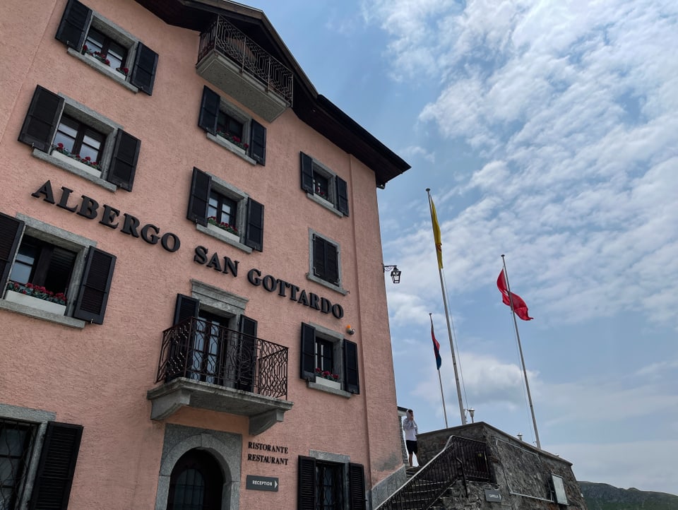 Das Albergo San Gottardo auf dem Gotthardhardpass.