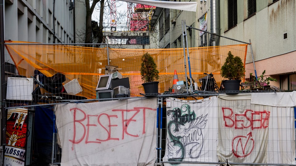 Besetztes Labitzke-Areal in Zürich-Altstetten
