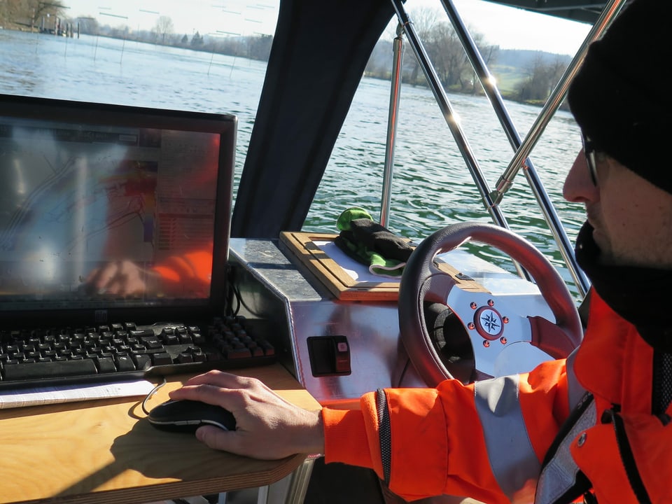 Computer auf einem Boot