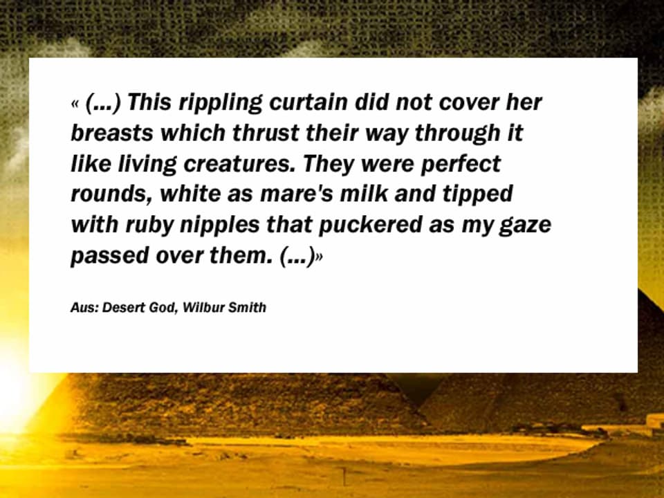 Ausschnitt aus dem Buch Desert God von Wilbur Smith
