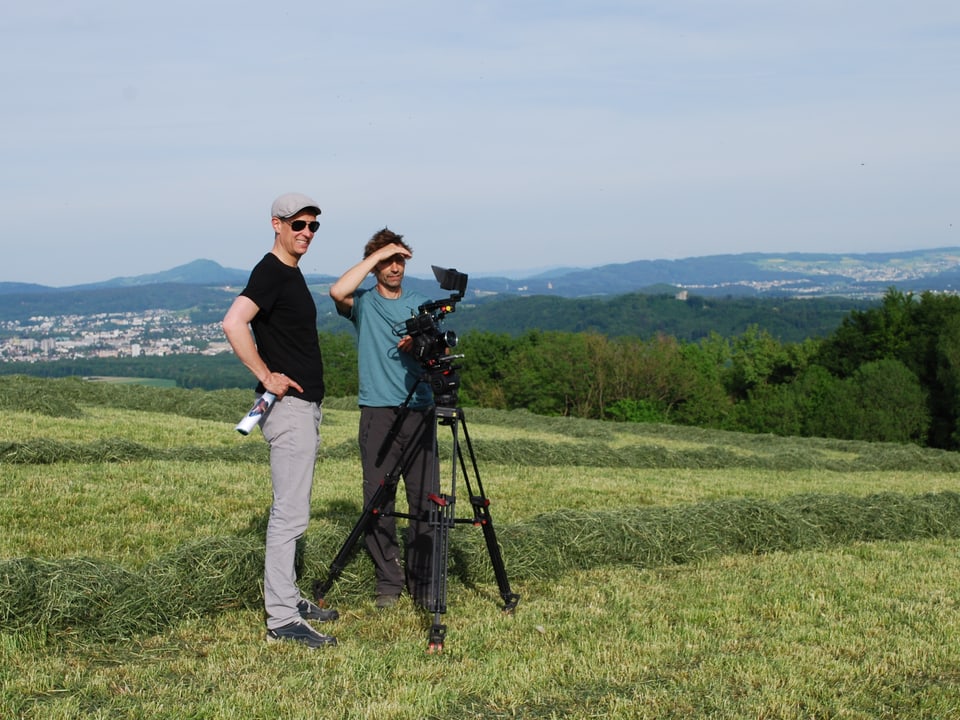 Redaktor Matthias Hämmerly und Kameramann Pierre Reischer verantworten die Sendung über den Aargauer Jura. 