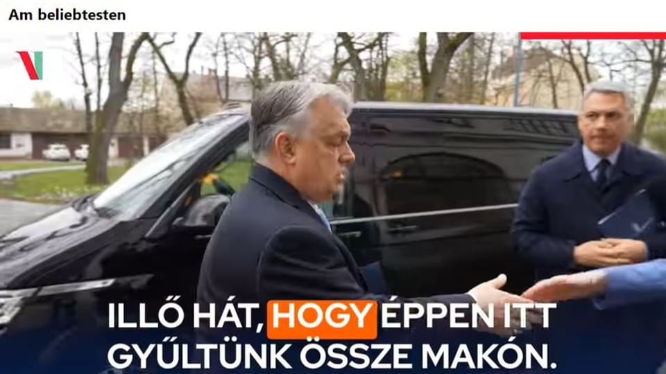 Ungarns Premierminister Viktor Orbán in einem Standbild aus einem Video seiner Facebook-Seite