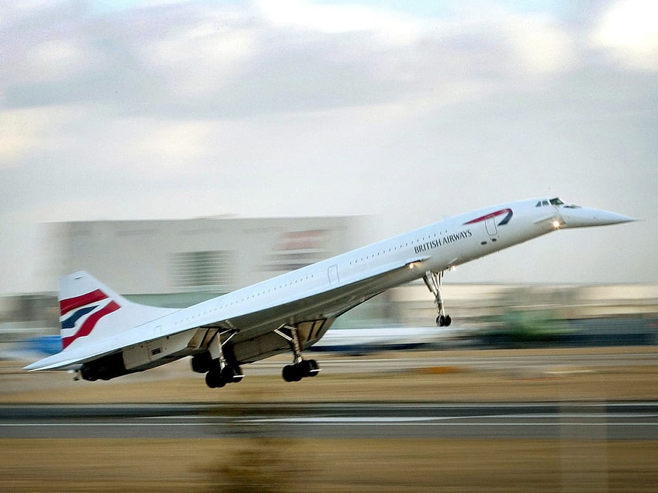 Eine Concorde der British Airways startet